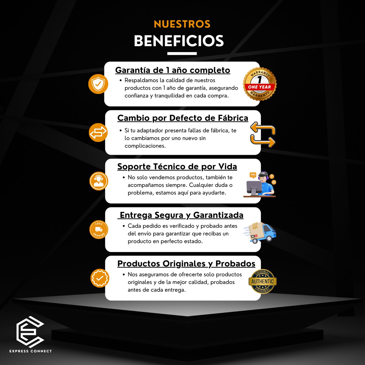 Adaptador Inalámbrico ExpressConnectCR - 🚗 Convierte tu CarPlay y Android Auto a Inalámbrico - Express Connect CR