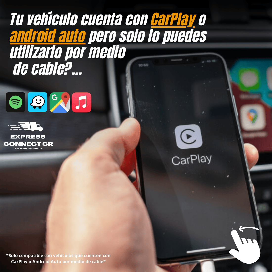 Cómo Usar CarPlay de Manera Inalámbrica sin Cables: La Solución Definitiva - Express Connect CR