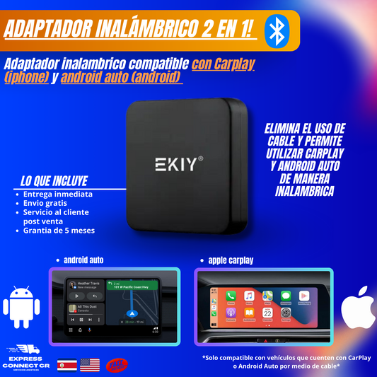 Adaptador inalámbrico 2 en 1 (Compatible con Iphone y Android)