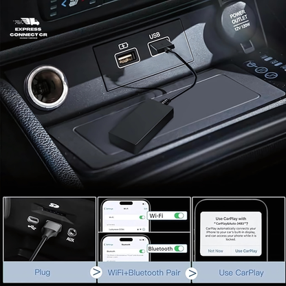 Adaptador Inalámbrico para Carbit Link/Easy Connection a CarPlay y Android Auto