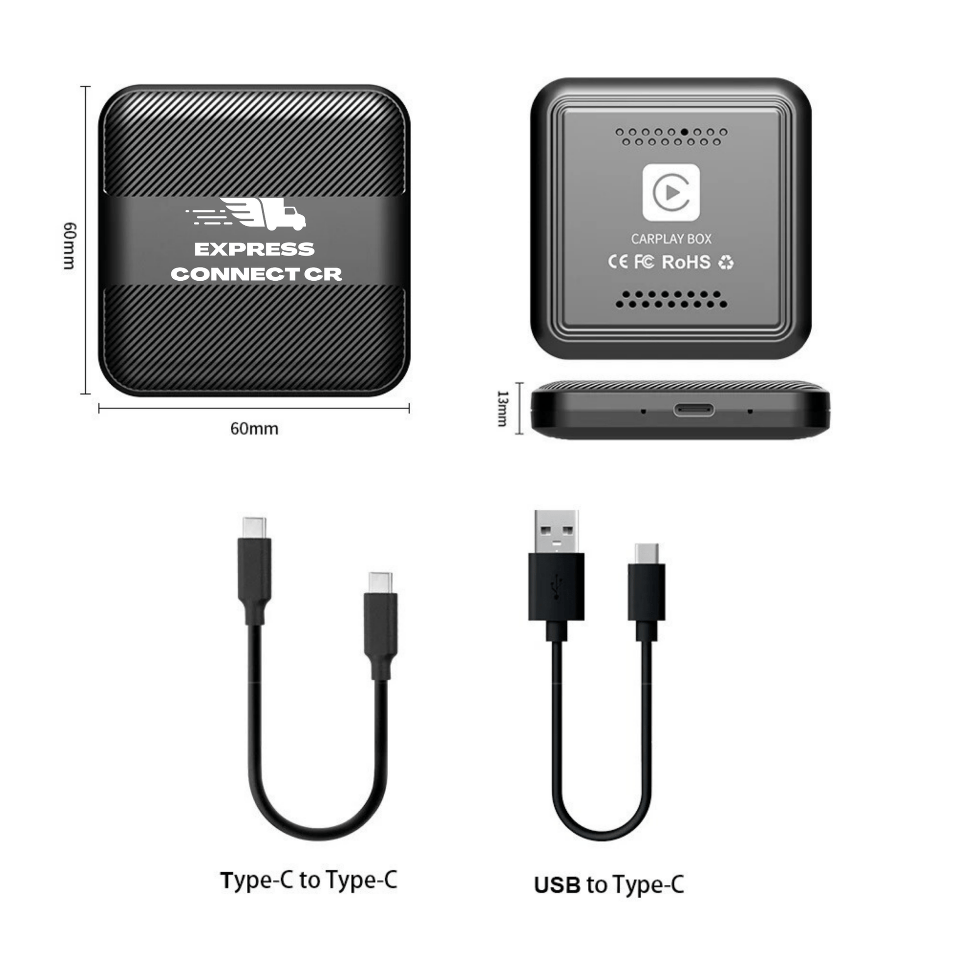 Adaptador inalámbrico 2 en 1 para Iphone y Android - Conexión sin cables - Express Connect CR