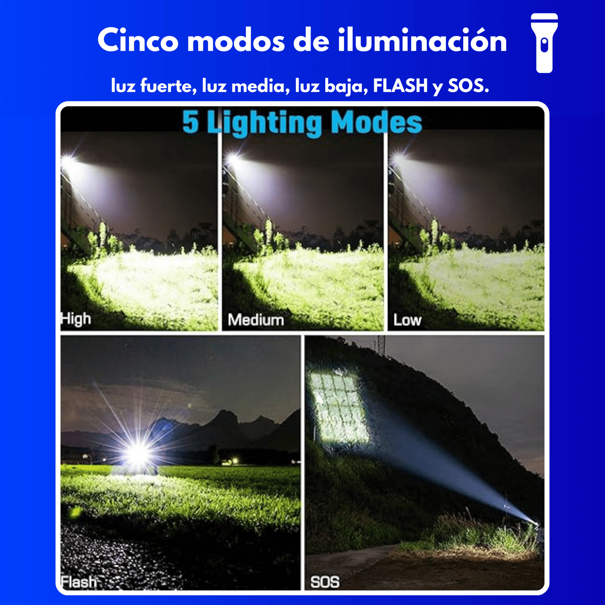 Linterna Súper Nova 30.000 lúmenes - ILUMINA hasta los rincones más oscuros - Express Connect CR